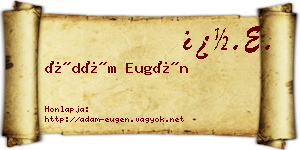 Ádám Eugén névjegykártya